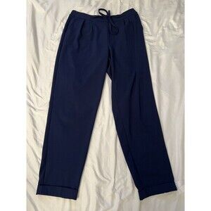 Women's CATO Navy Blue Tapered Soft Cotton 2 Pocket Stretch Pants Size S‎